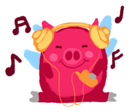 Pink Flying Pics Fun Set sticker #8556257