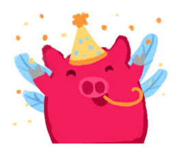 Pink Flying Pics Fun Set sticker #8556260