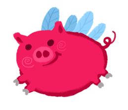 Pink Flying Pics Fun Set sticker #8556271