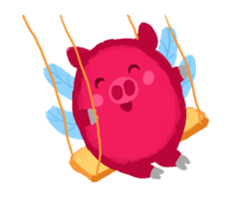 Pink Flying Pics Fun Set sticker #8556273