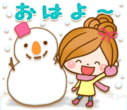 Leisurely a girlfriend 5. happy winter. sticker #8558020