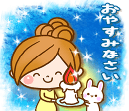 Leisurely a girlfriend 5. happy winter. sticker #8558031