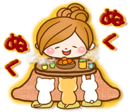 Leisurely a girlfriend 5. happy winter. sticker #8558032