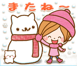 Leisurely a girlfriend 5. happy winter. sticker #8558033