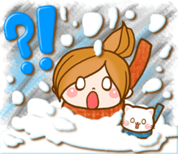 Leisurely a girlfriend 5. happy winter. sticker #8558042