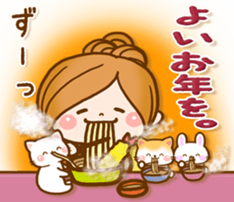 Leisurely a girlfriend 5. happy winter. sticker #8558052