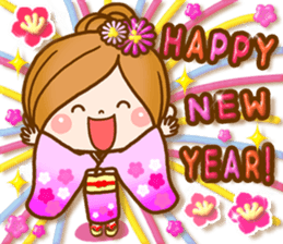 Leisurely a girlfriend 5. happy winter. sticker #8558055