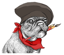 Bonjour! Bonjour! Black French Bulldog sticker #8558135