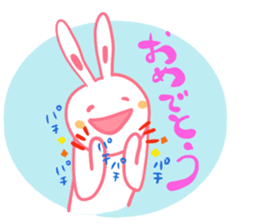 It is the sticker of a usable rabbit. sticker #8558263