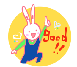 It is the sticker of a usable rabbit. sticker #8558280