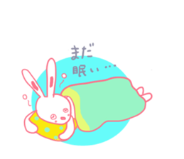 It is the sticker of a usable rabbit. sticker #8558289