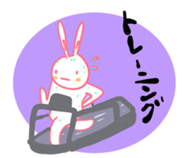 It is the sticker of a usable rabbit. sticker #8558293