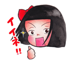 Japanese girl OKIKU sticker #8560228