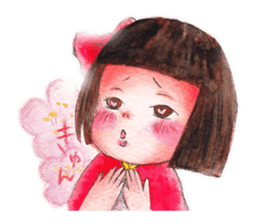 Japanese girl OKIKU sticker #8560230
