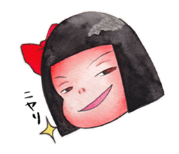 Japanese girl OKIKU sticker #8560233