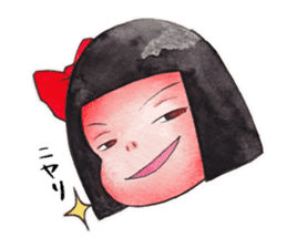 Japanese girl OKIKU sticker #8560233