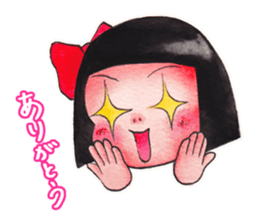 Japanese girl OKIKU sticker #8560234