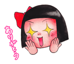 Japanese girl OKIKU sticker #8560234