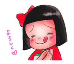 Japanese girl OKIKU sticker #8560237