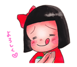 Japanese girl OKIKU sticker #8560237