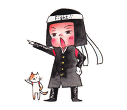 Japanese girl OKIKU sticker #8560238