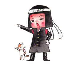 Japanese girl OKIKU sticker #8560238