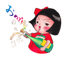 Japanese girl OKIKU sticker #8560239