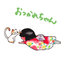 Japanese girl OKIKU sticker #8560242
