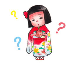 Japanese girl OKIKU sticker #8560243