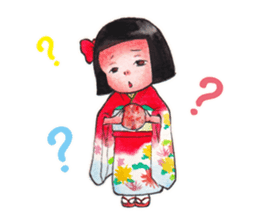 Japanese girl OKIKU sticker #8560243