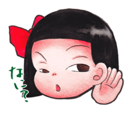 Japanese girl OKIKU sticker #8560244