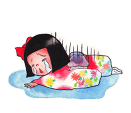 Japanese girl OKIKU sticker #8560248