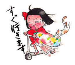 Japanese girl OKIKU sticker #8560250