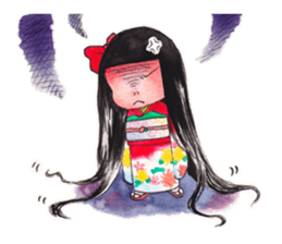Japanese girl OKIKU sticker #8560254