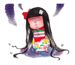 Japanese girl OKIKU sticker #8560254