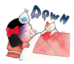 Japanese girl OKIKU sticker #8560255