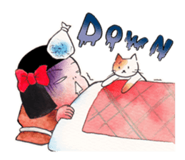 Japanese girl OKIKU sticker #8560255