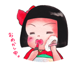 Japanese girl OKIKU sticker #8560256