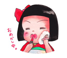 Japanese girl OKIKU sticker #8560256