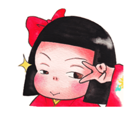 Japanese girl OKIKU sticker #8560258