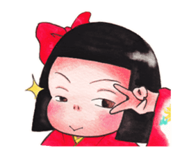 Japanese girl OKIKU sticker #8560258