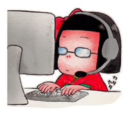 Japanese girl OKIKU sticker #8560259
