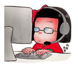 Japanese girl OKIKU sticker #8560259