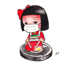 Japanese girl OKIKU sticker #8560260