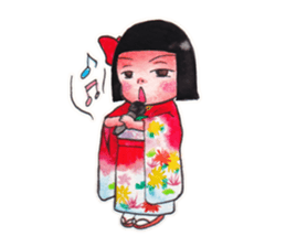 Japanese girl OKIKU sticker #8560263