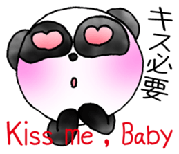 a panda with love 3 sticker #8562410