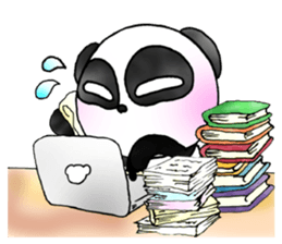 a panda with love 3 sticker #8562446