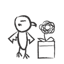 PENCIL SKETCH BIRD sticker #8562639