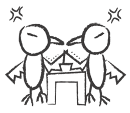 PENCIL SKETCH BIRD sticker #8562655