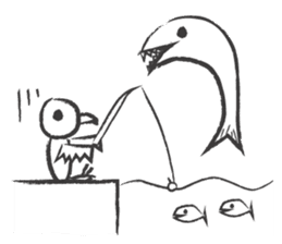 PENCIL SKETCH BIRD sticker #8562667